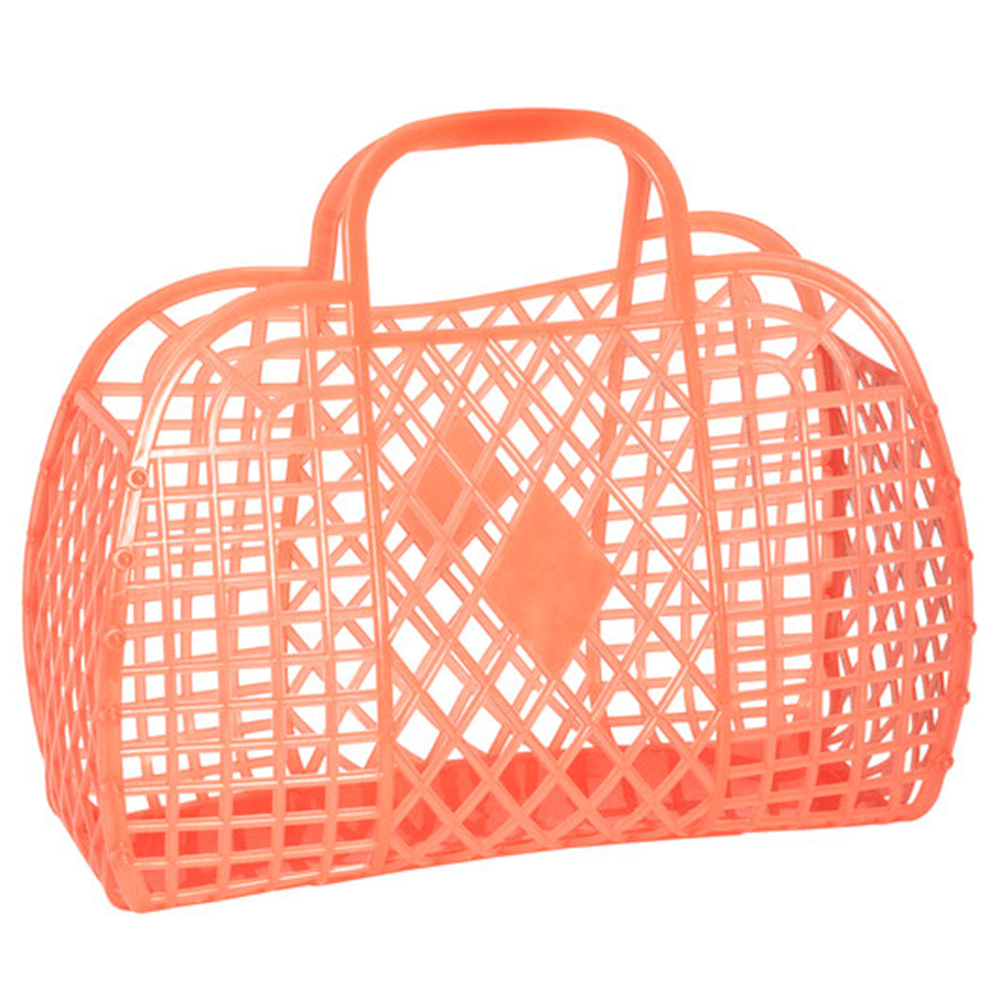 Retro Basket Jelly Bag, Neon Orange, Shopsweetluluss