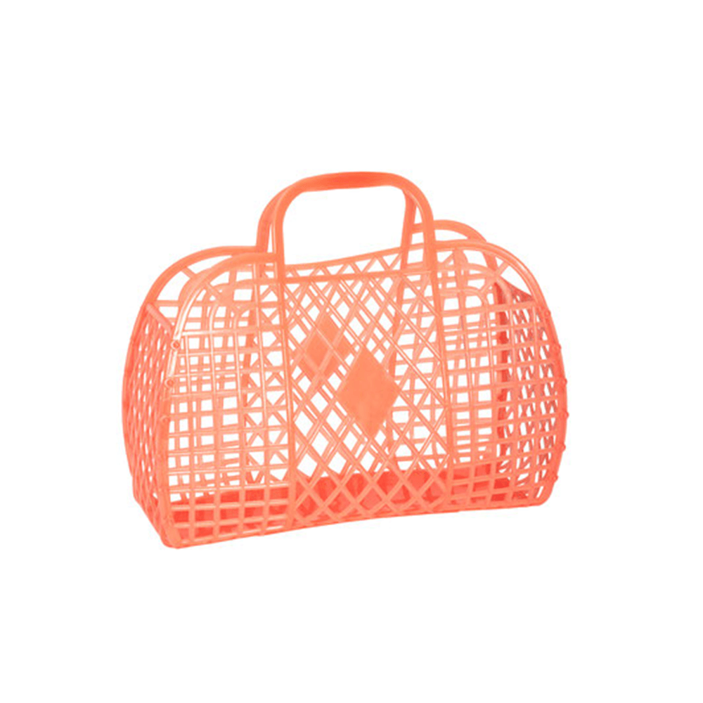 Retro Basket Jelly Bag, Neon Orange, Shopsweetluluss