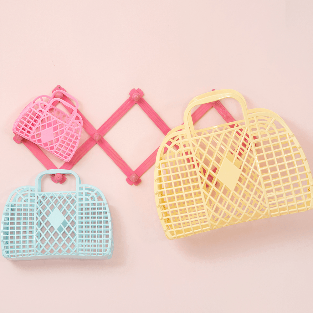 Mini Retro Basket Jelly Bag - Lilac, Shopsweetluluss