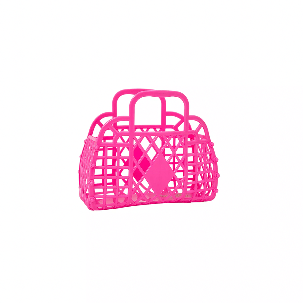 Retro Basket Jelly Bag, Mini - Berry Pink, Shopsweetluluss