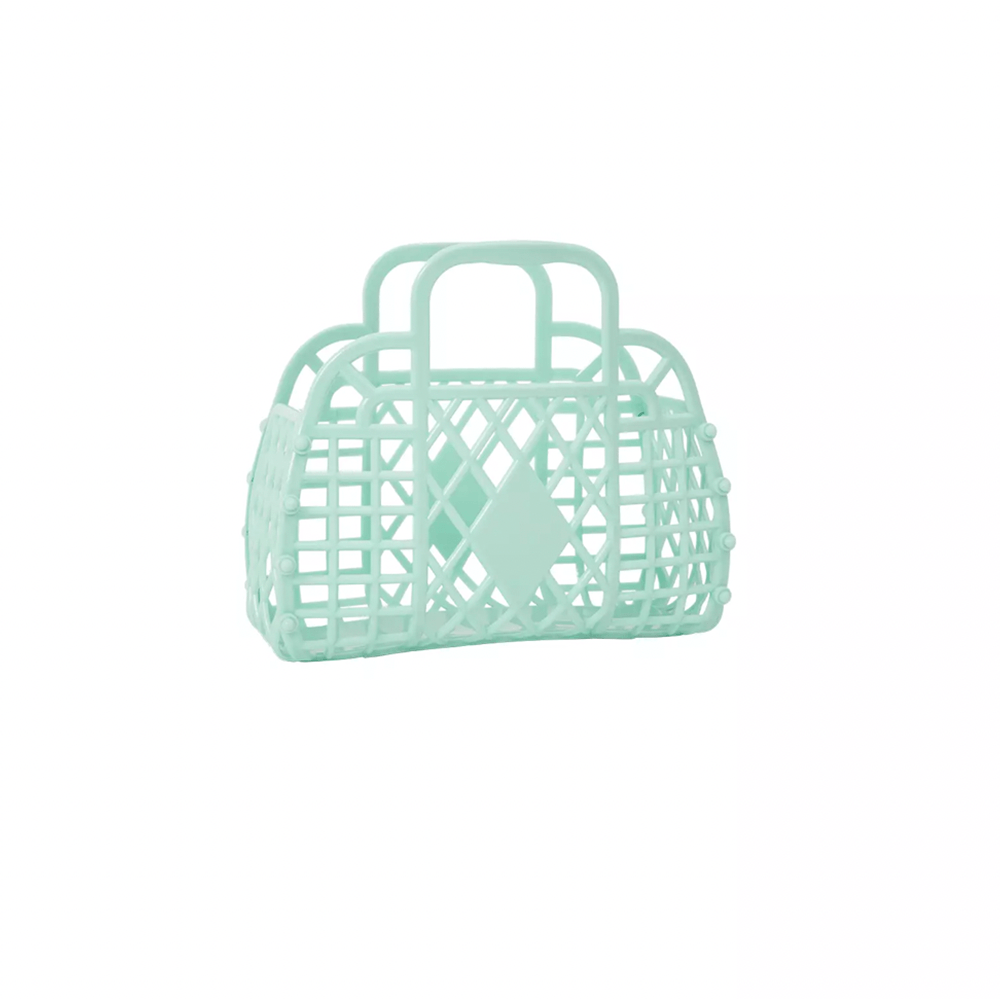 Retro Basket Jelly Bag, Mini - Mint, Shopsweetluluss
