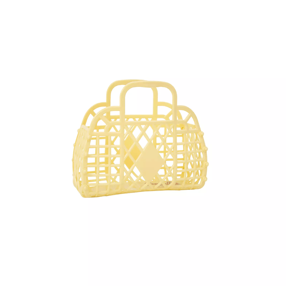 Retro Basket Jelly Bag, Mini - Yellow, Shopsweetluluss