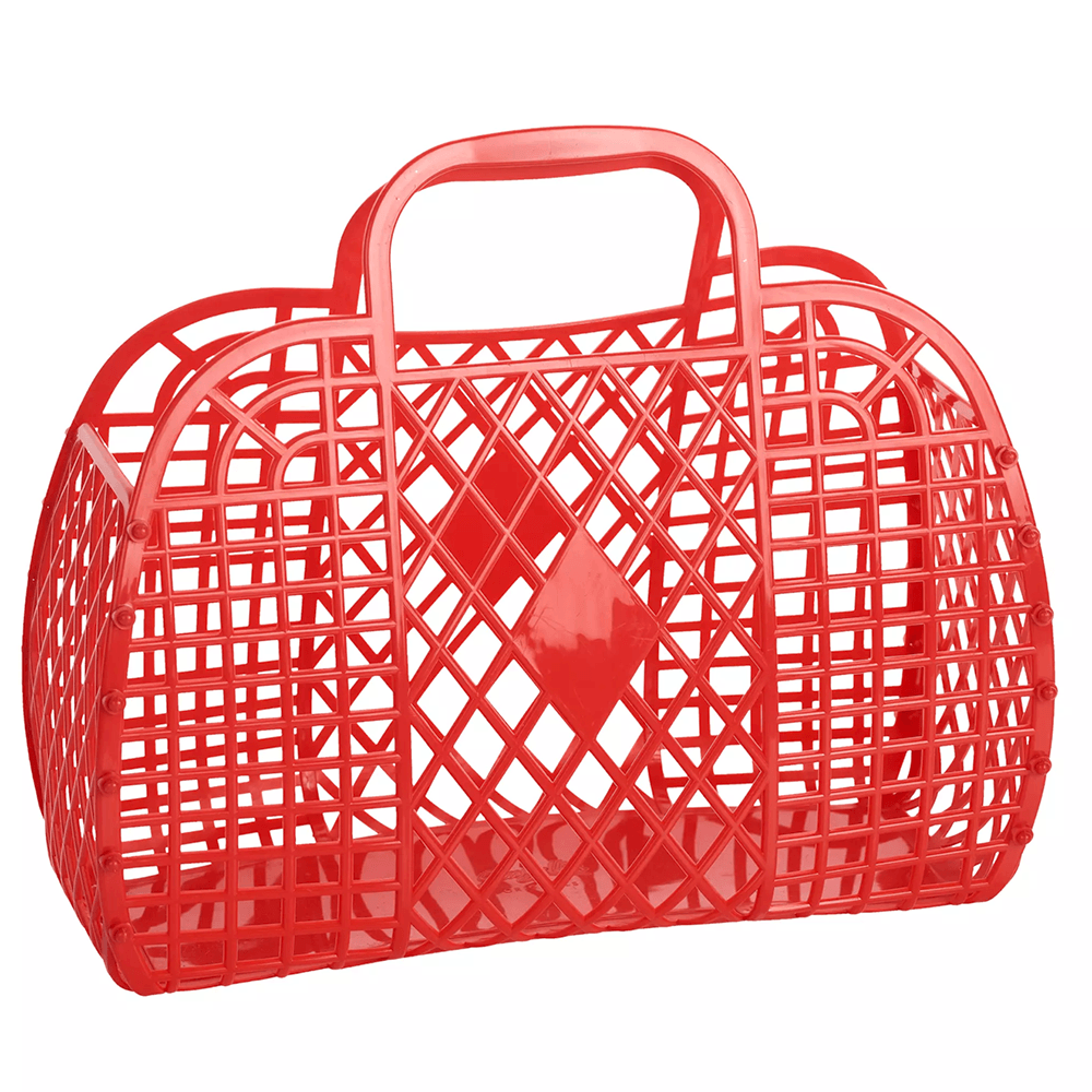 Retro Basket Jelly Bag, Red - 2 Sizes, Shopsweetluluss