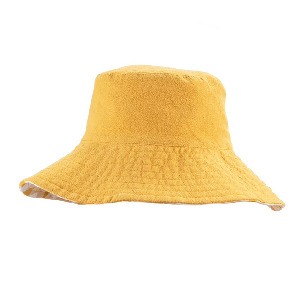 Retro Check Sun Hat, Yellow - 2 Size Options, Shopsweetluluss