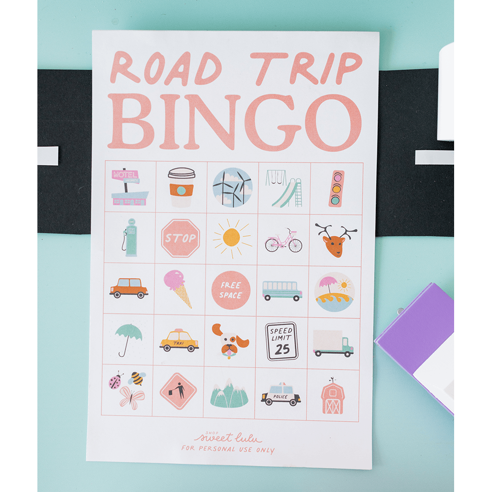 Road Trip Bingo - Free Printable, Shopsweetluluss