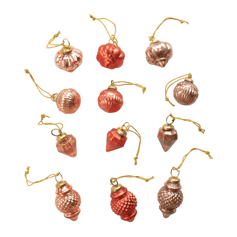 Round Glass Ornaments - Set of 12, Shopsweetluluss