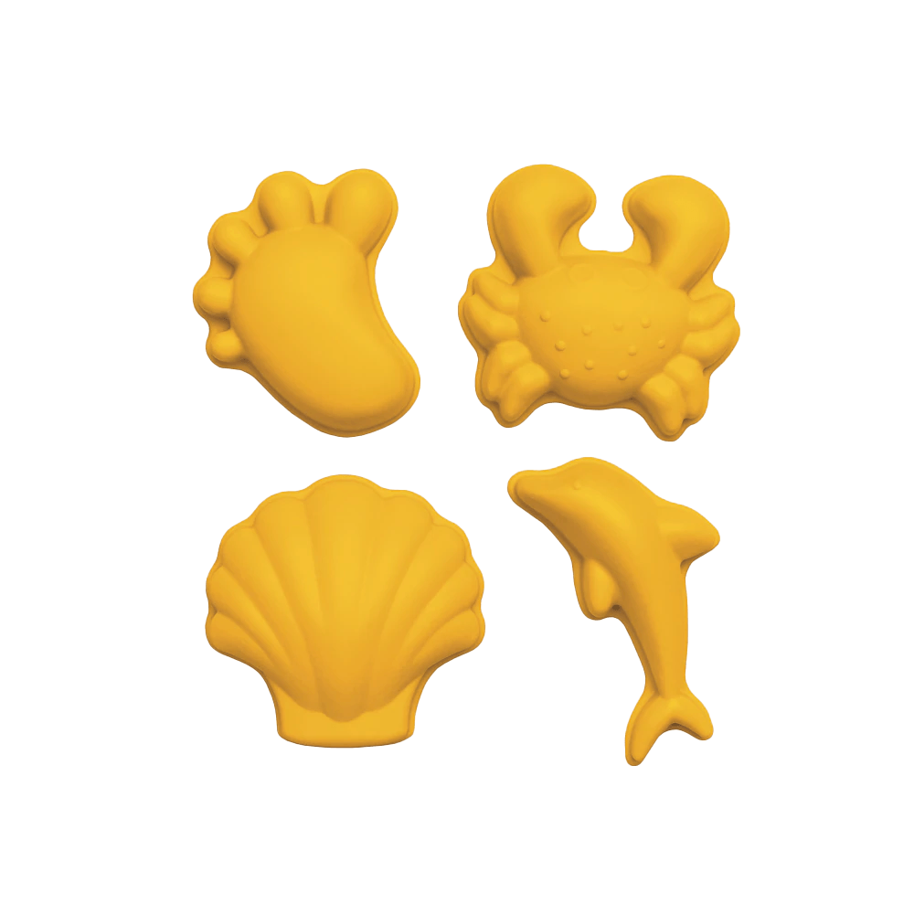 Scrunch Silicone Sand Molds - Mustard Yellow, Shopsweetluluss