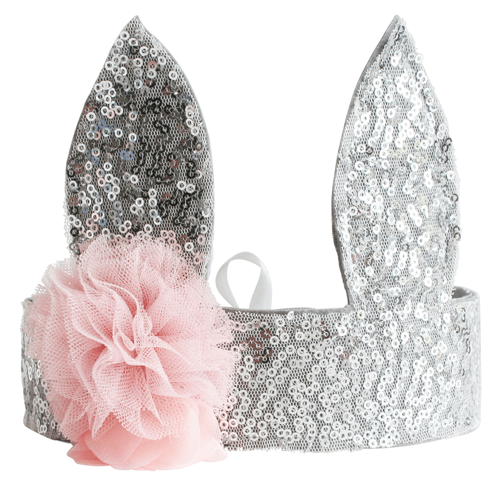 Sequin Bunny Crown - Silver, Shopsweetluluss, Shopsweetluluss