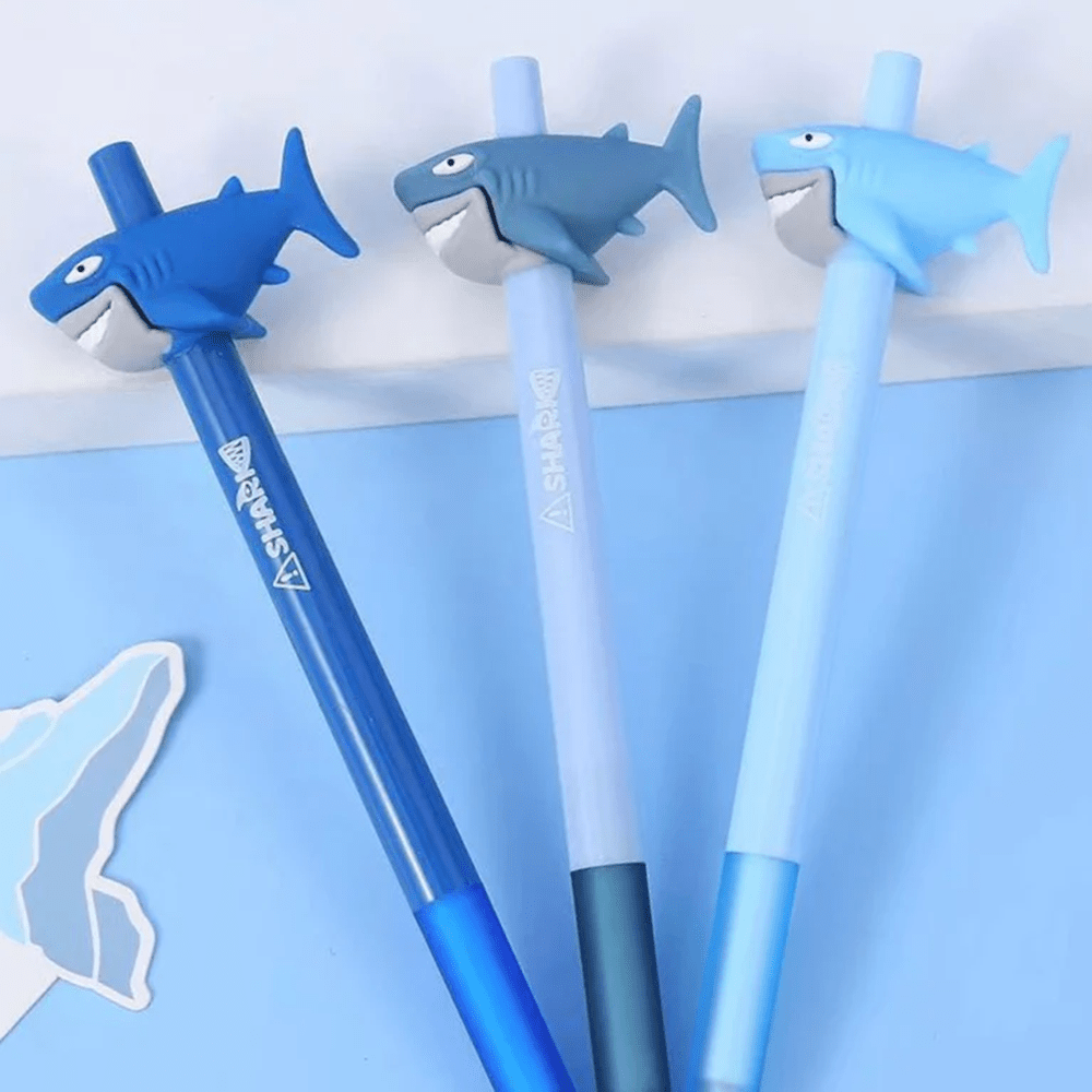 Shark Retractable Gel Pen, Shopsweetluluss