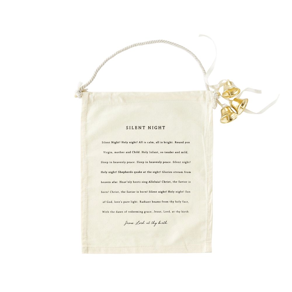 Silent Night Canvas Banner, Shopsweetluluss