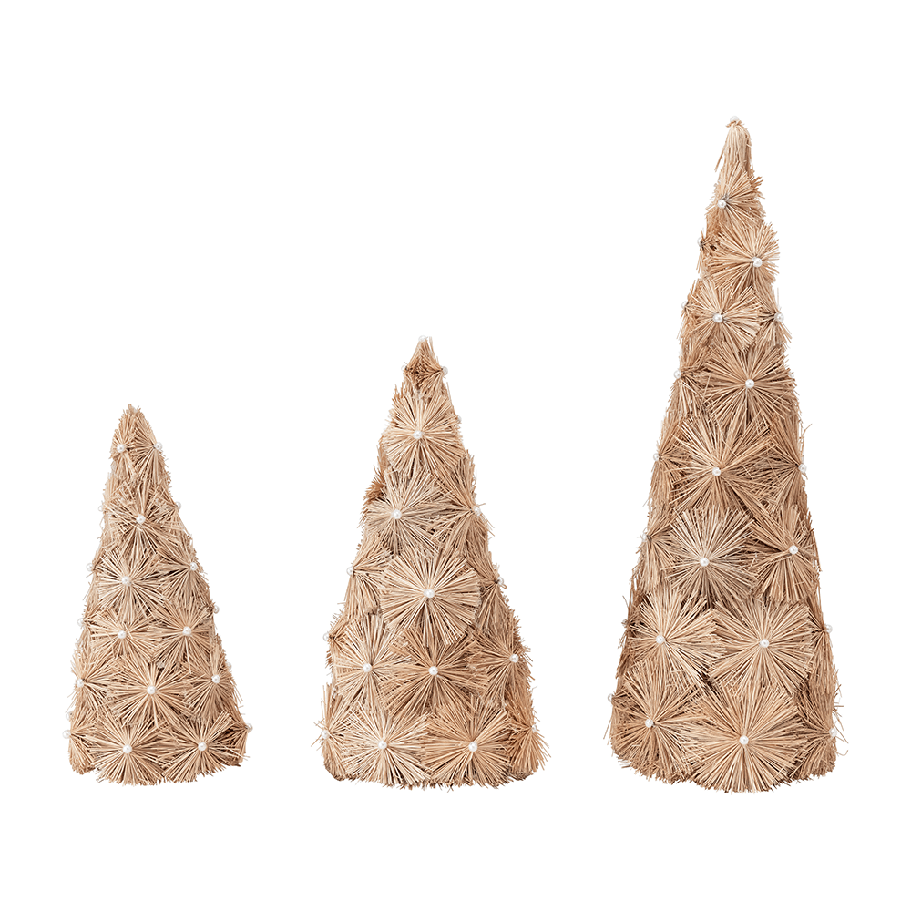 Sisal Tree w/ White Beads - 3 Size Options, Shopsweetluluss