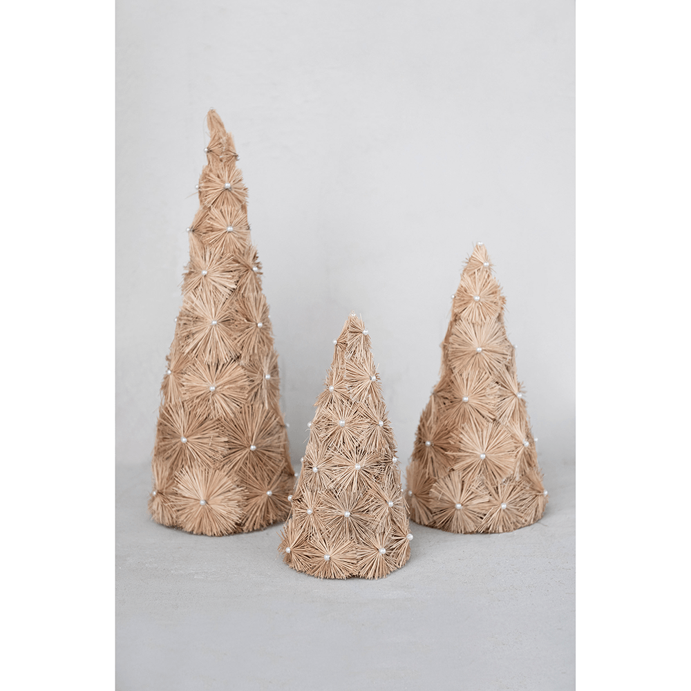 Sisal Tree w/ White Beads - 3 Size Options, Shopsweetluluss