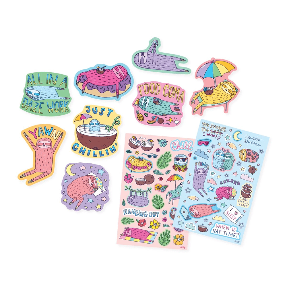 Sleepy Sloths Scented Stickers, Shopsweetluluss