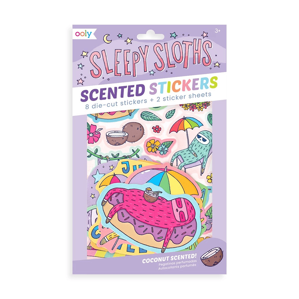 Sleepy Sloths Scented Stickers, Shopsweetluluss
