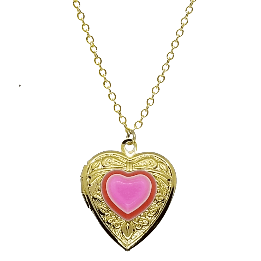Small Pink Heart Locket, Shopsweetluluss
