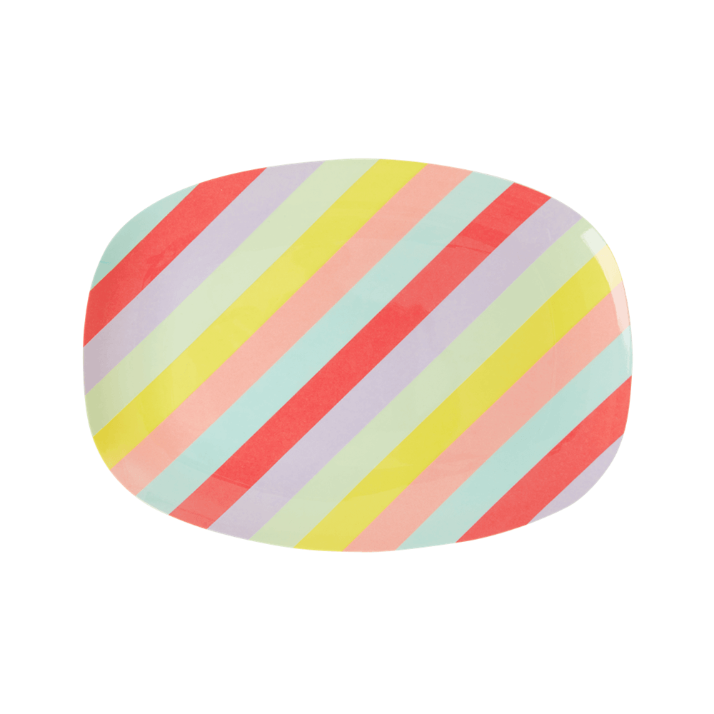 Small Rectangular Plate - Summer Stripes, Shopsweetluluss