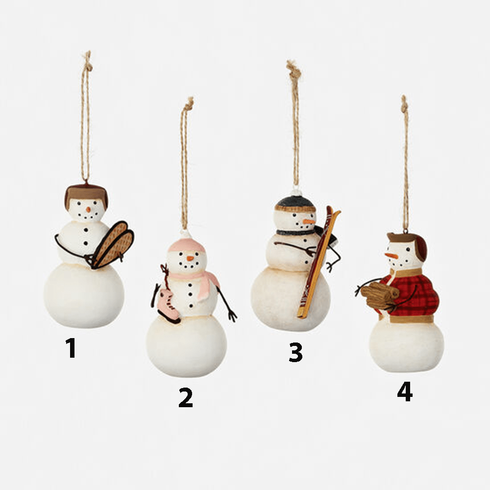 Sportsman Snowman Ornament - 4 Style Options, Shopsweetluluss