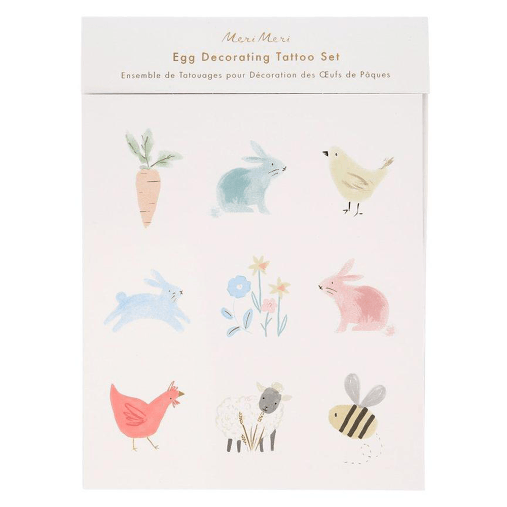Spring Easter Egg Decorating Tattoo Kit, Shopsweetluluss