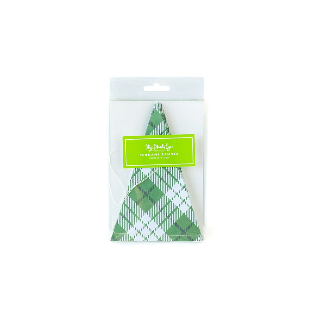 St Patrick's Day Plaid Pennant Banner, Shopsweetluluss