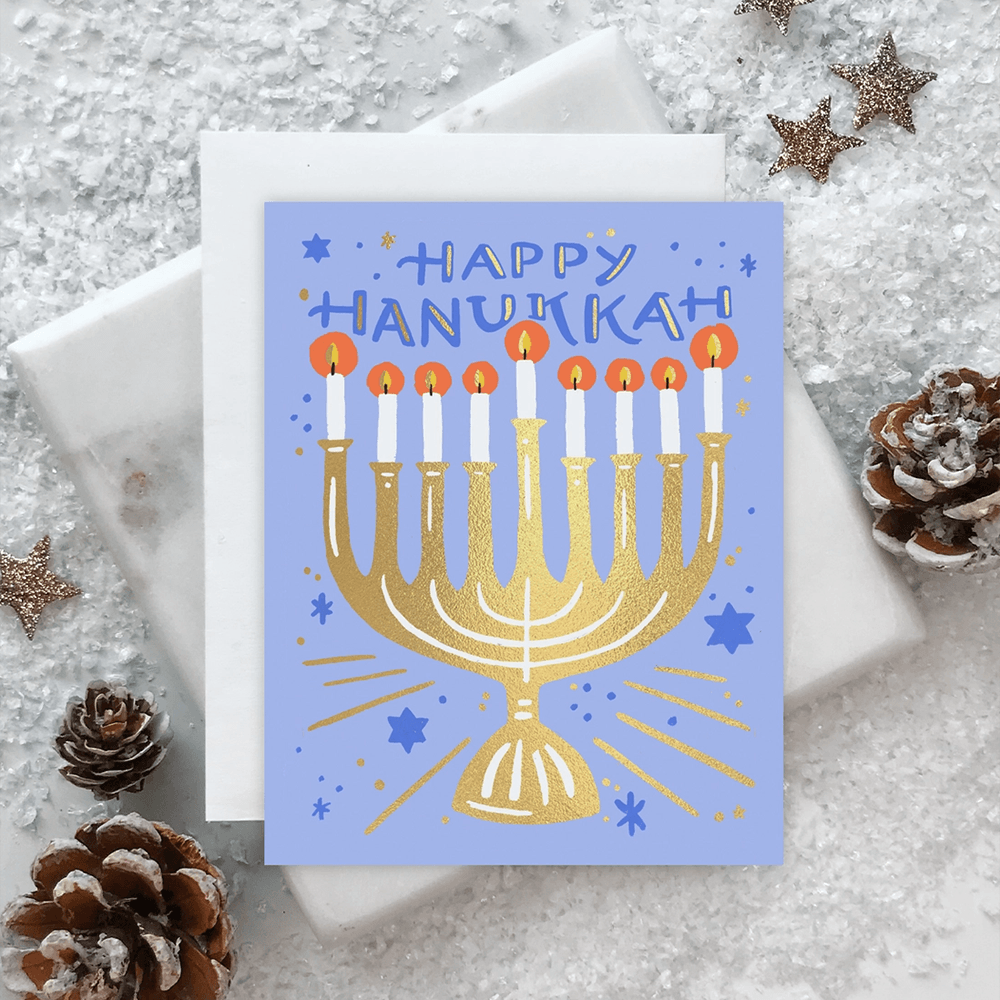 Starry Menorah Card, Shopsweetluluss