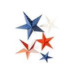 Stars and Stripes Decorative Hanging Stars, Shopsweetluluss