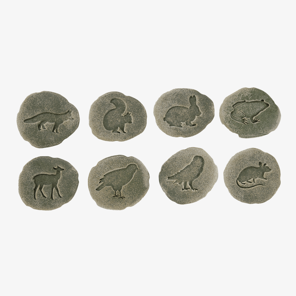 Stone Woodland Animal Footprint Set, Shopsweetluluss