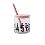 Kids Personal Drinking Glass Straw Lid - Pink, Shopsweetluluss
