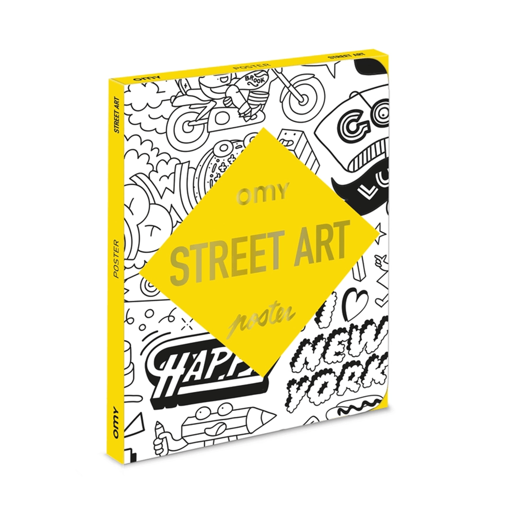 Street Art Coloring Poster, Shopsweetluluss