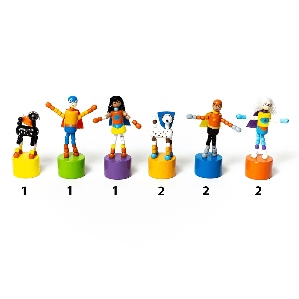 Super Hero Push Puppet - 6 Options, Shopsweetluluss
