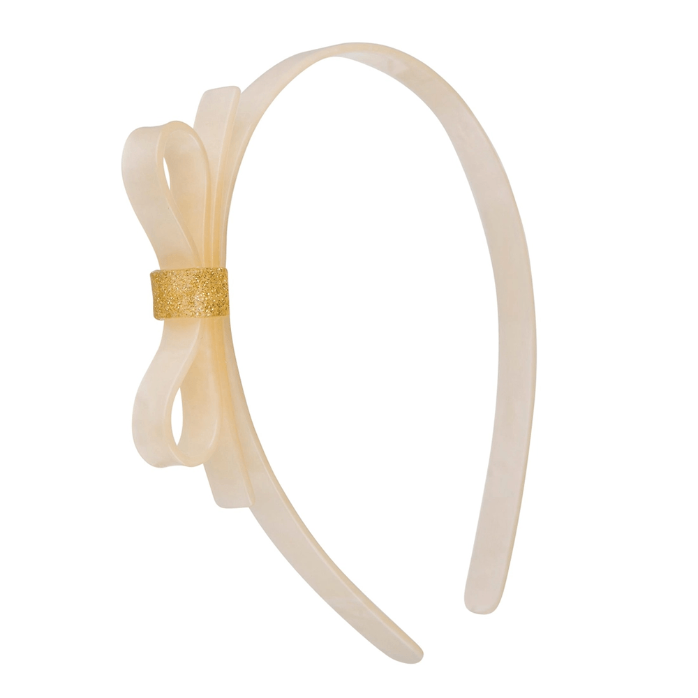 Thin Bow Headband.- Pearl White, Shopsweetluluss