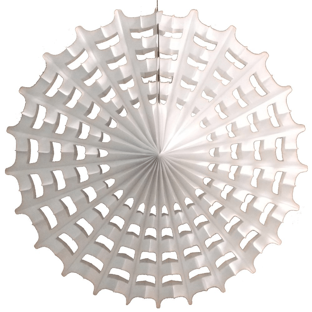 Tissue Paper Halloween Web Fan, 27" - White, Shopsweetluluss