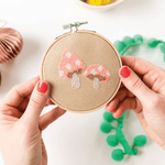 Toadstool Christmas DIY Cross Stitch Kit, Shopsweetluluss