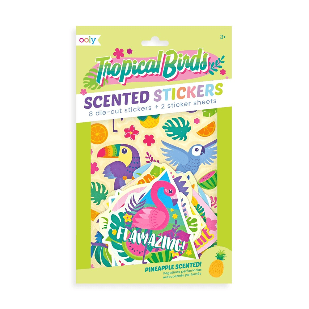 Tropical Birds Scented Stickers, Shopsweetluluss