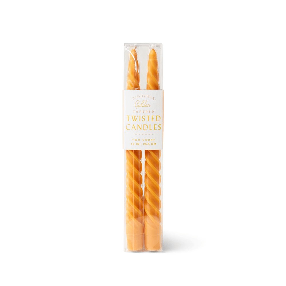 Twisted Taper Candles - Golden, Shopsweetluluss
