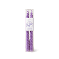 Twisted Taper Candles - Violet, Shopsweetluluss