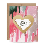 Watercolor Heart Scratch-off Card, Shopsweetluluss
