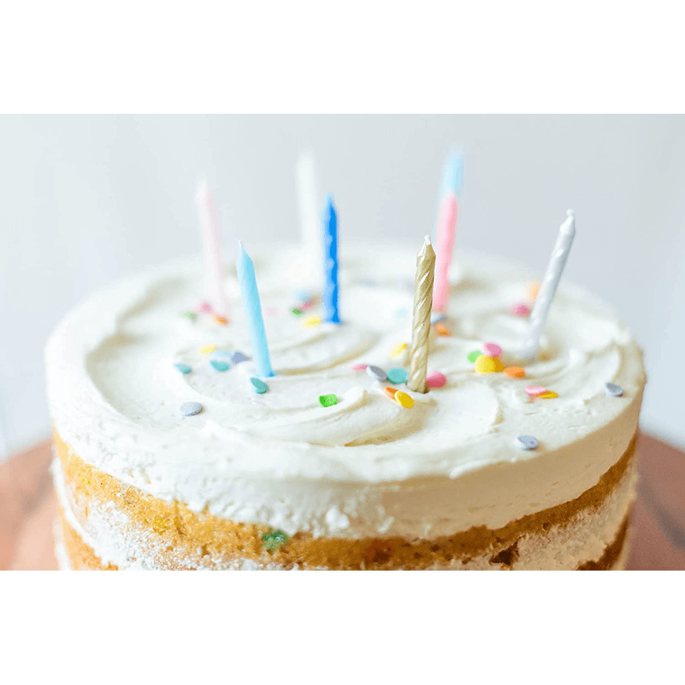 Wish For More Birthdays Party Candles - Blue, Shopsweetluluss