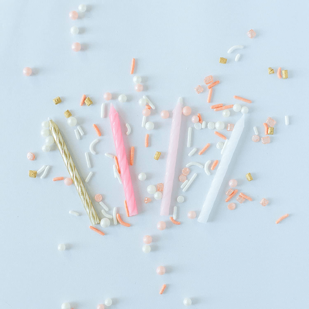 Wish For More Birthdays Party Candles - Pink, Shopsweetluluss