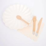Wooden Cutlery Set - Silver, Shopsweetluluss