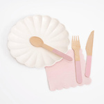 Wooden Cutlery Set - Soft Pink, Shopsweetluluss