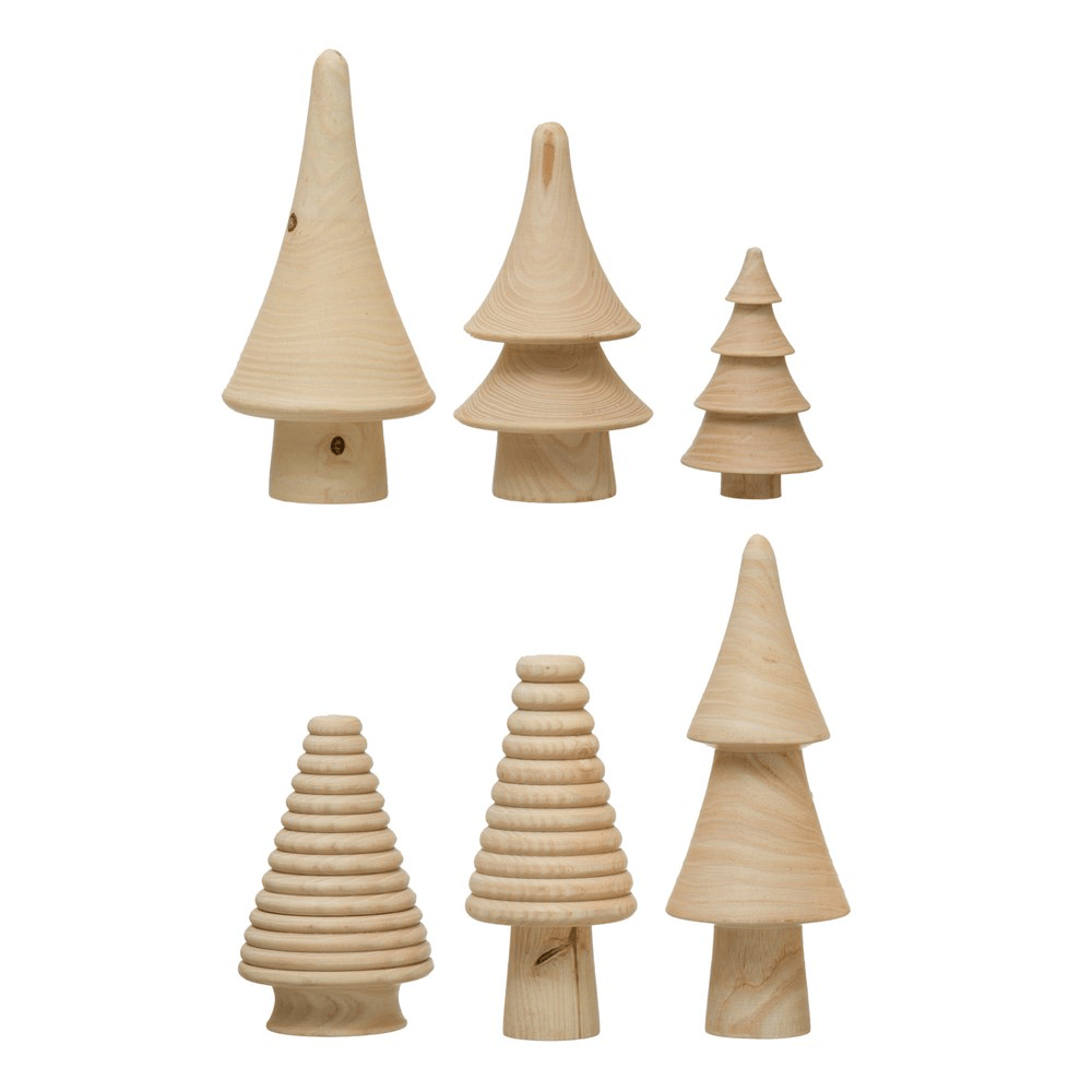 Wooden Trees - Set of 6, Shopsweetluluss