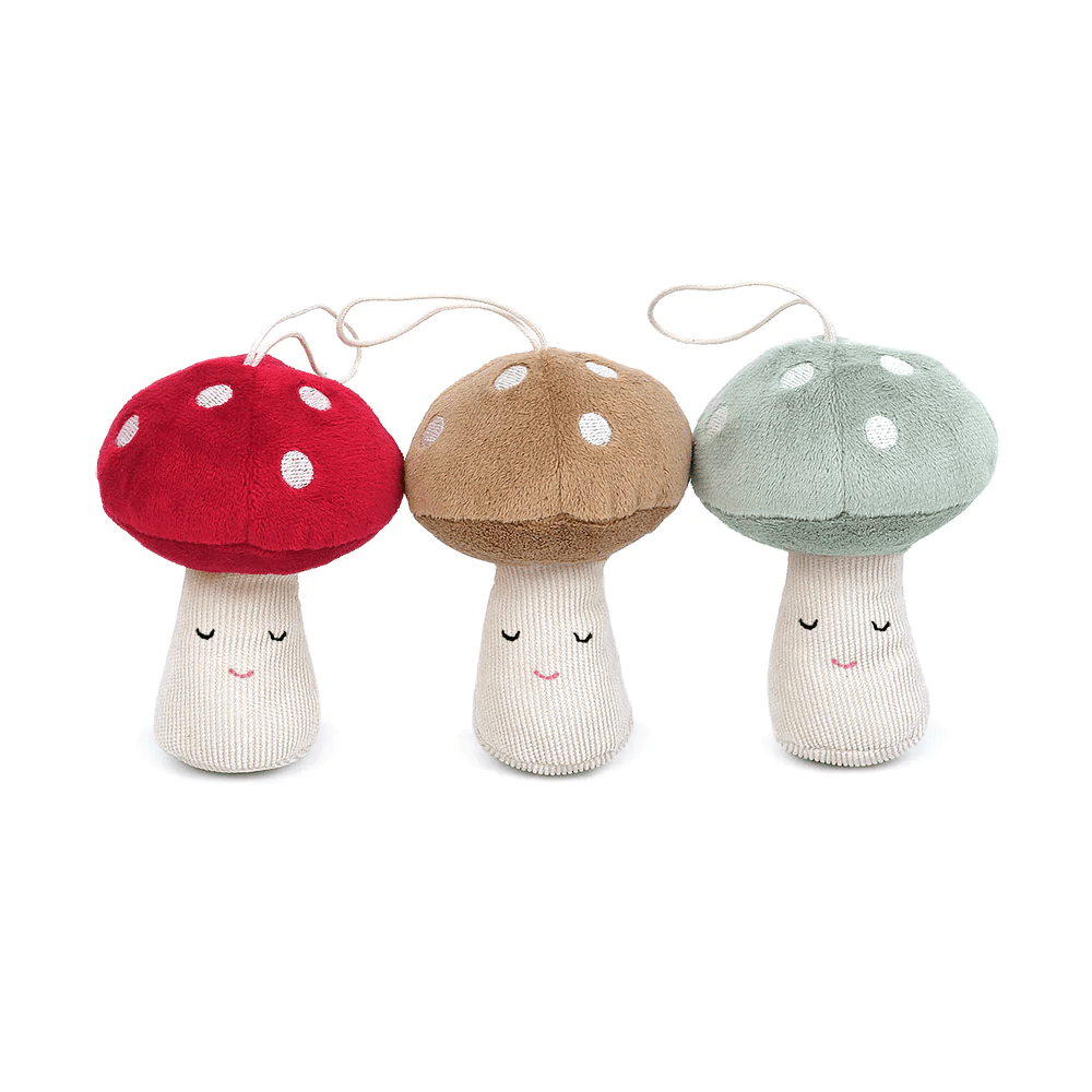 Woodland Mushroom Ornament Trio, Shopsweetluluss