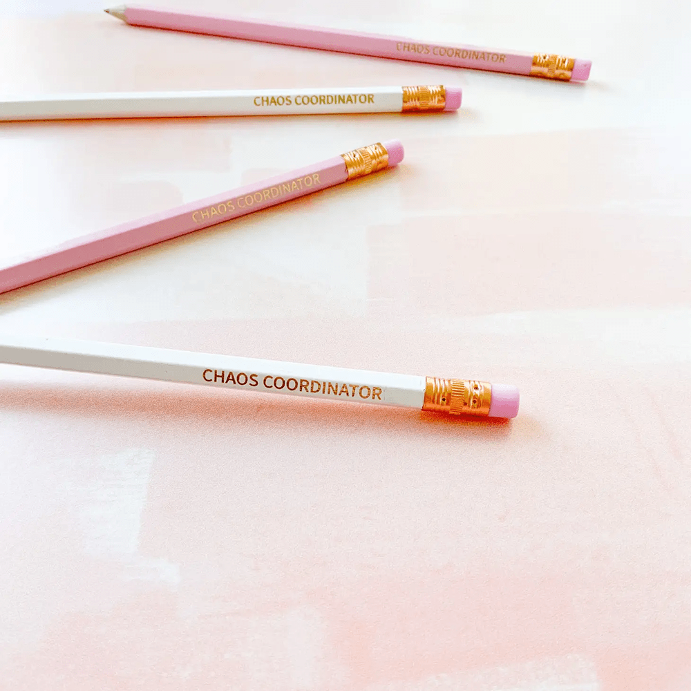 "Chaos Coordinator" Pencil & Post-It Notepad Set, Shopsweetluluss