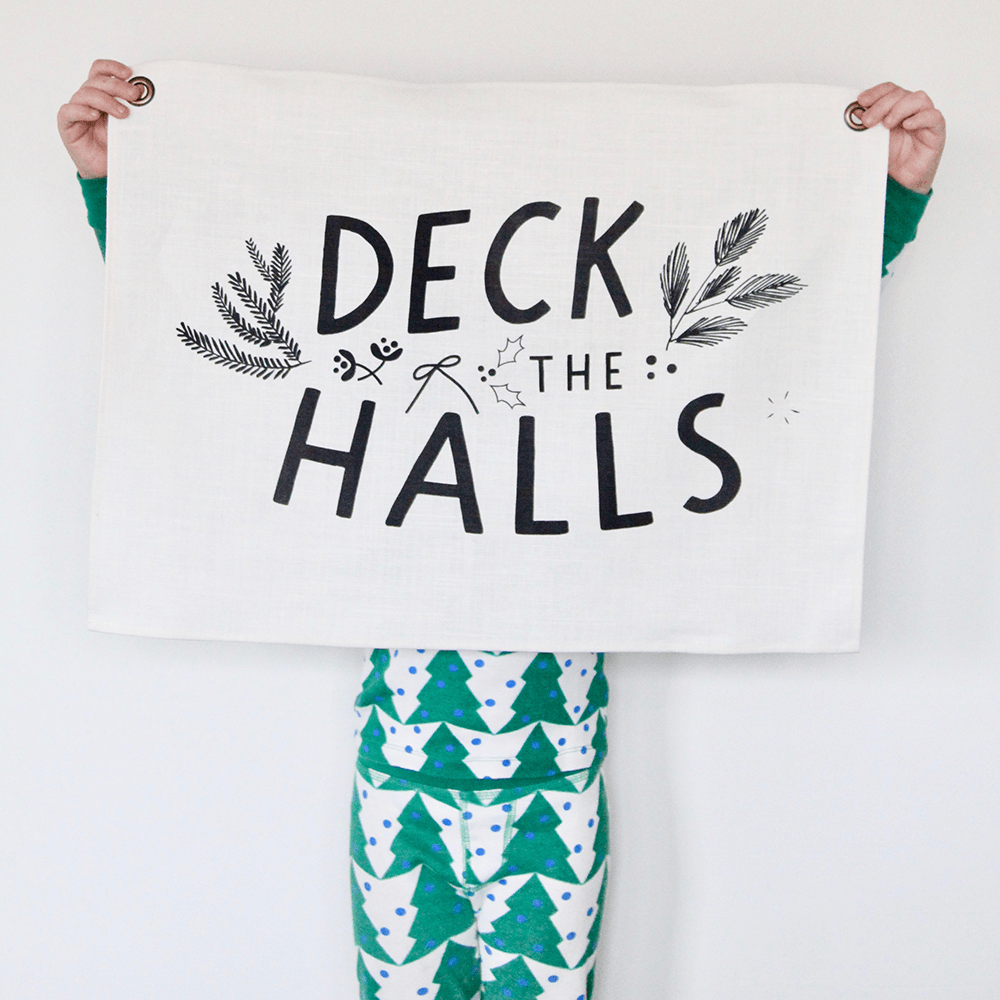 "Deck the Halls" Holiday Banner, Shopsweetluluss