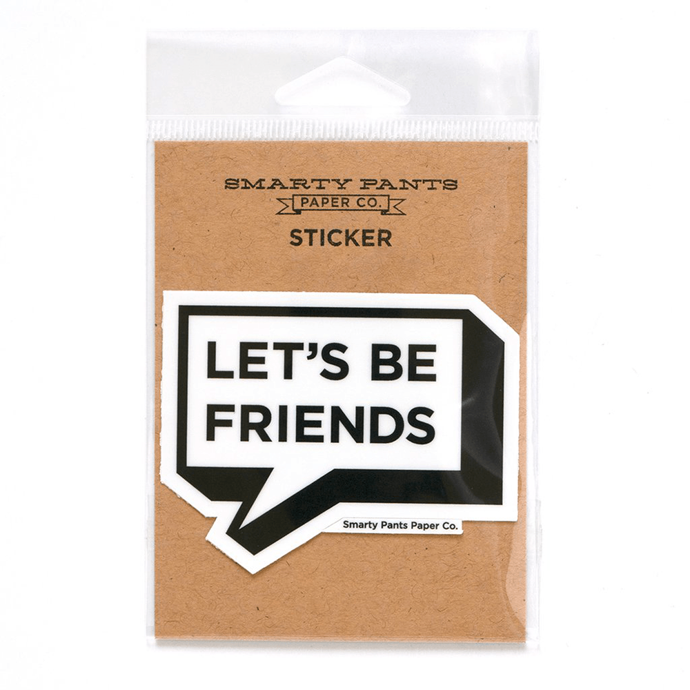 "Let's Be Friends" Sticker, Shopsweetluluss