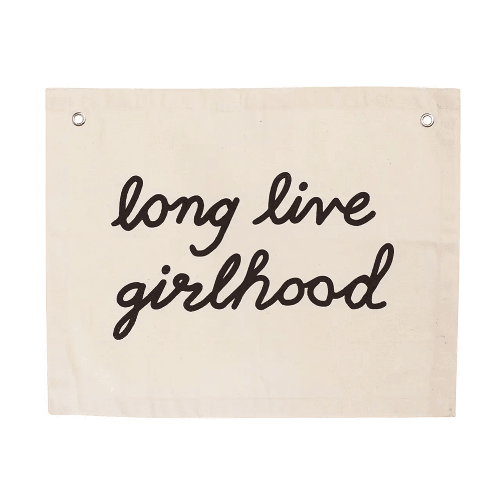"Long Live Girlhood" Wall Hanging - Natural, Shopsweetluluss