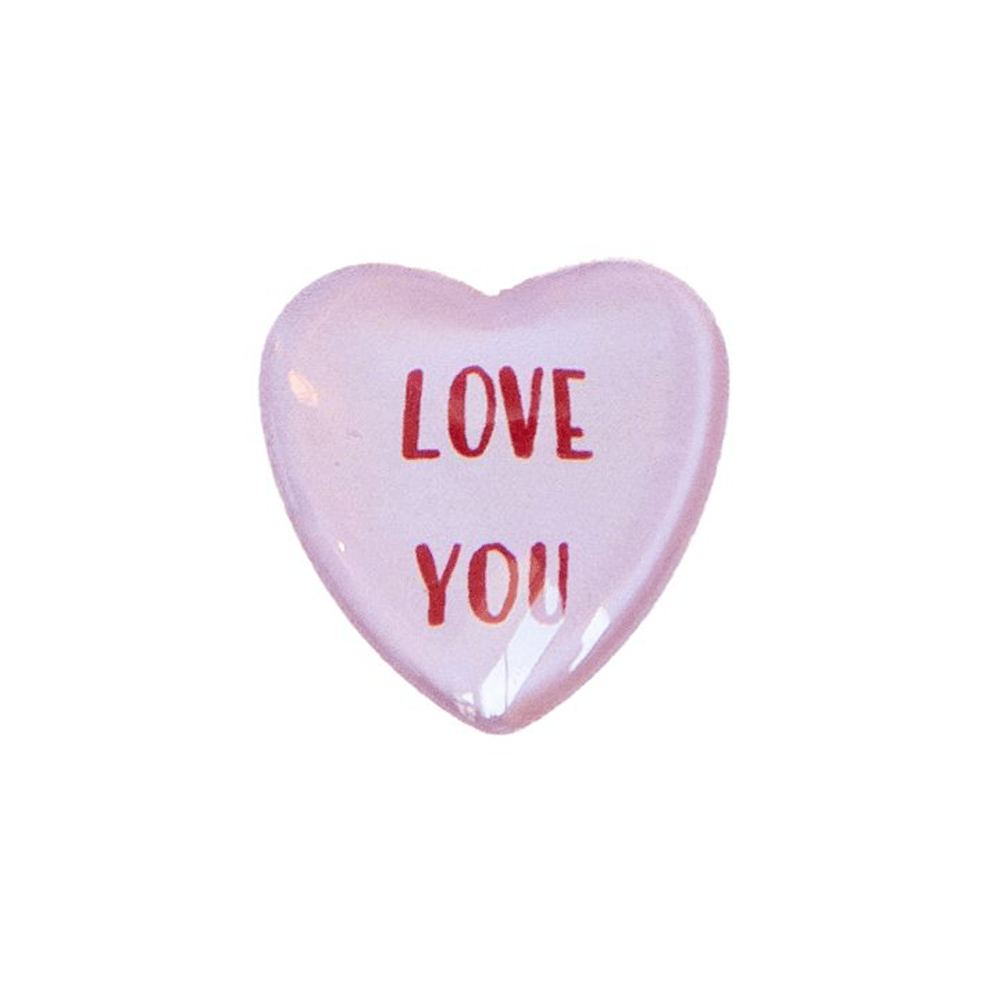 "Love You" Conversation Heart Magnet, Shopsweetluluss