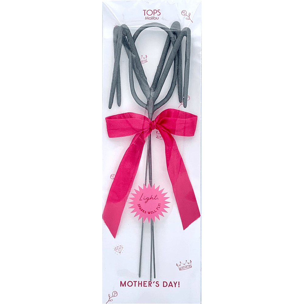 "MOM" Big Silver Sparkler Wands, Shopsweetluluss