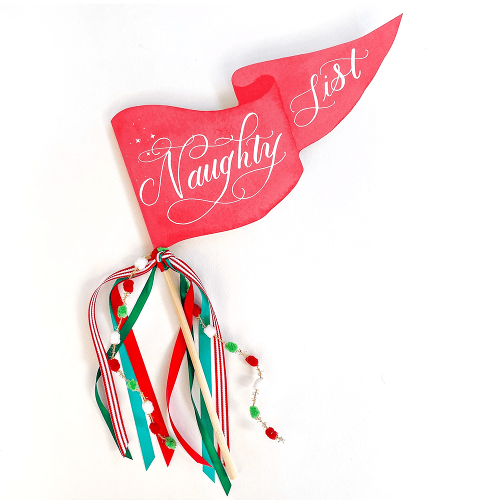 "Naughty List" Party Pennant, Shopsweetluluss