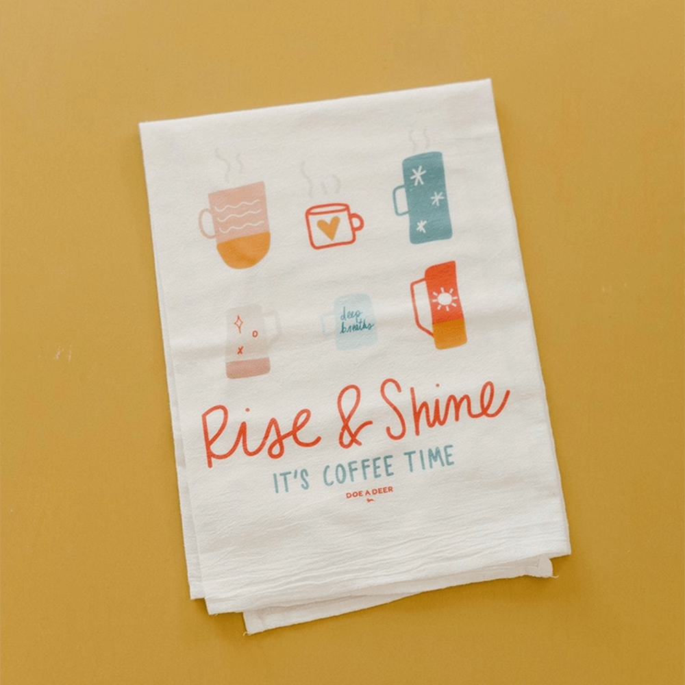 "Rise & Shine" Flour Sack Towel, Shopsweetluluss